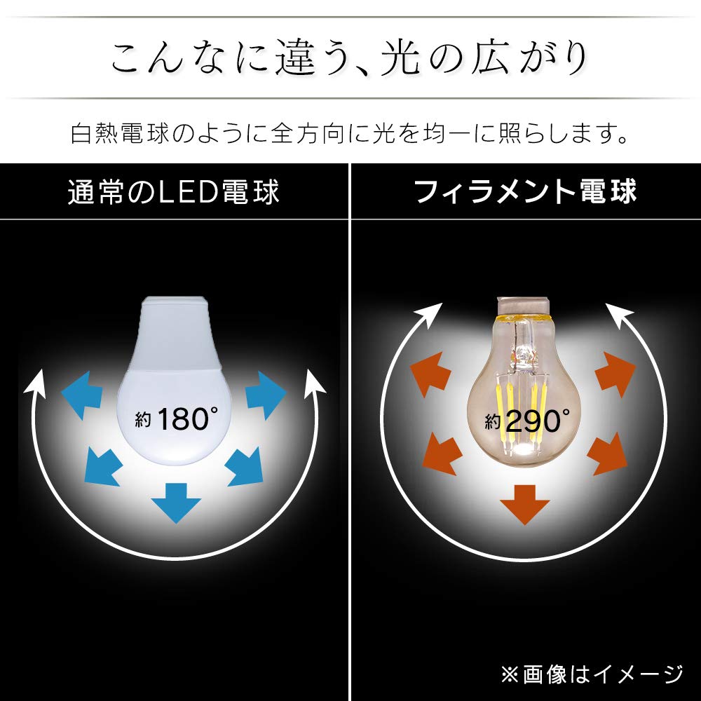 LED Filament Mini Krypton 40W Warm White Energy-Saving Bulb, Bulb, E17, Equivalent, 440lm, (LDA4L-G-E17-FC)