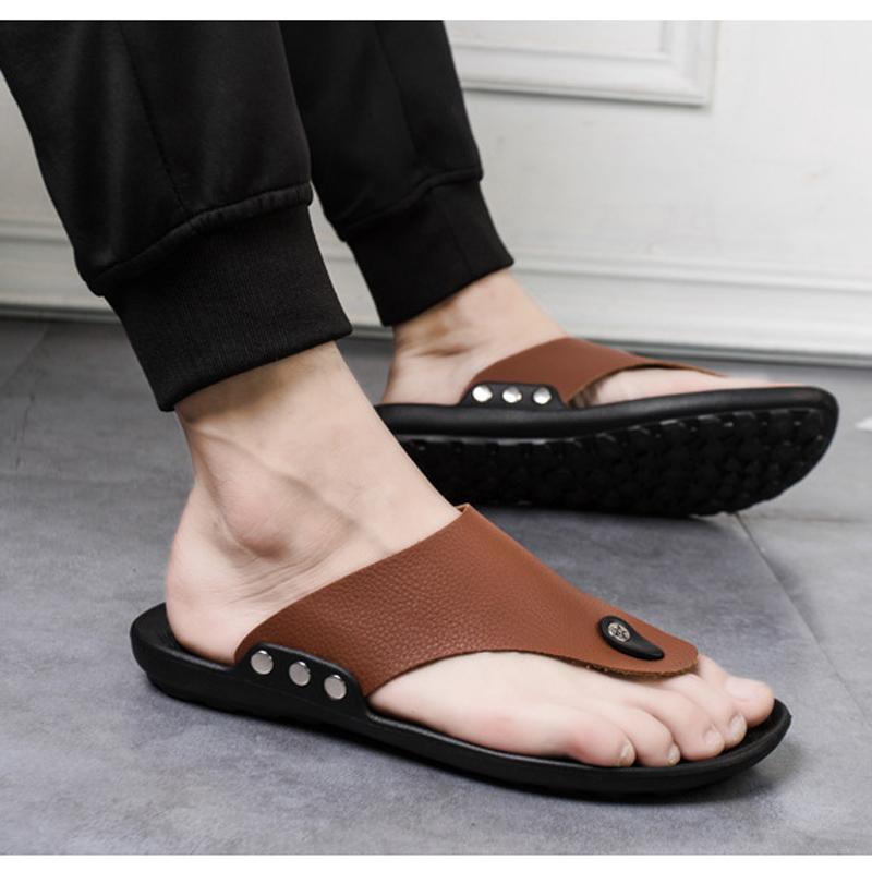 Fashion Men Sandal Summer Leisure Beach Holiday Sandals Man Flip Flops 2025 Indoor Outdoor Shoes Male Comfortable Casual Sandals