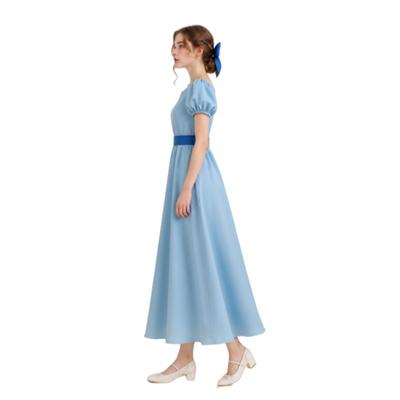 Peter Pan Costume Peter Pan Princess Wendy Cosplay Costume Long Dress, Blue Dress