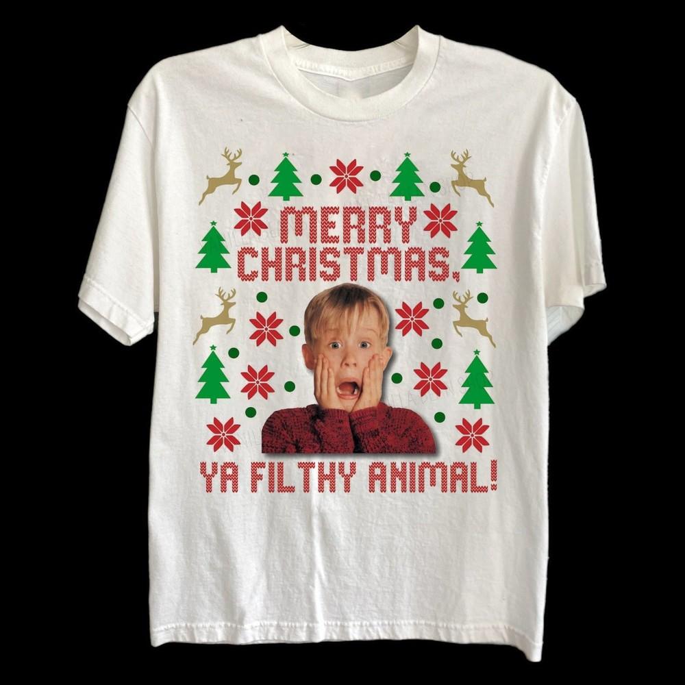 

Macaulay Culkin Merry CHristmas Cotton Shirt Unisex Concert S5XL TR572 Unisex T-Shirt L