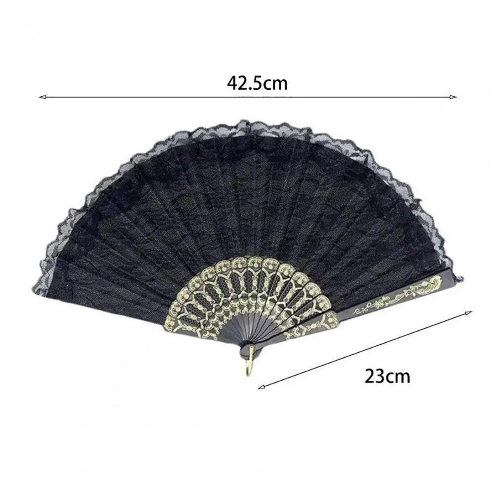 1Pcs Sweet Folding Lace Fan Lolita Decorative Fan New Chinese Dance Fan  Photography Photo Prop
