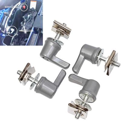 AQIMY Motorrad-Satteltasche Hebelverschluss Bolzen-Mutter-Kit für Harley Touring Dyna CVO Road Glide Breakout Deluxe Modelle Silber