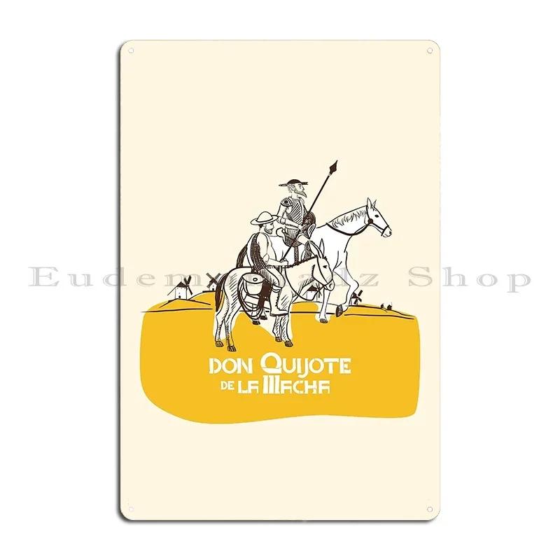 Don Quixote And Sancho Panza Among The Mills Metal Plaque Poster Wall Cave Classic Living Room Designing Cinema Tin Sign Poster 20x30cm(7.8x11.8inch)