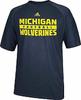 Michigan Wolverines Men's Blue Climalite Short Sleeve T Shirt by Adidas (Med)