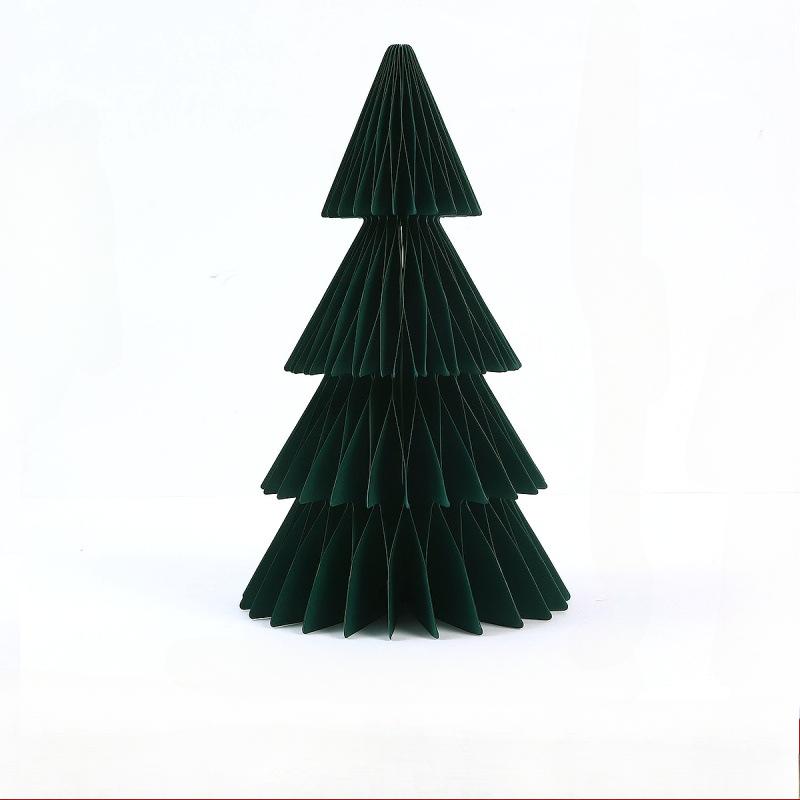 

2 шт. Бумажная елка Сотовая елка 3D Рождественская сотовая настольная центральная композиция Украшения для рождественской вечеринки Бумажные елки 2pcs 12*20cm зелёный