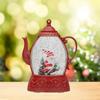 Christmas Kettle Lamp Ornament Art Crafts Glittering Table Centerpiece Decoration Holiday Water