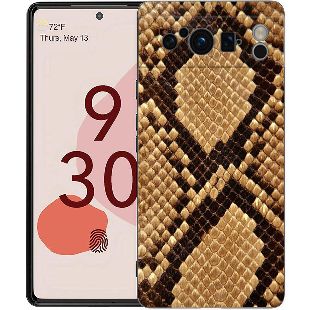 

Довольно роскошный чехол для телефона из змеиной кожи для Google Pixel 8 7 6 Pro 6A 7A 5G мягкий силиконовый противоударный черный чехол из ТПУ Pixel 7 Pro