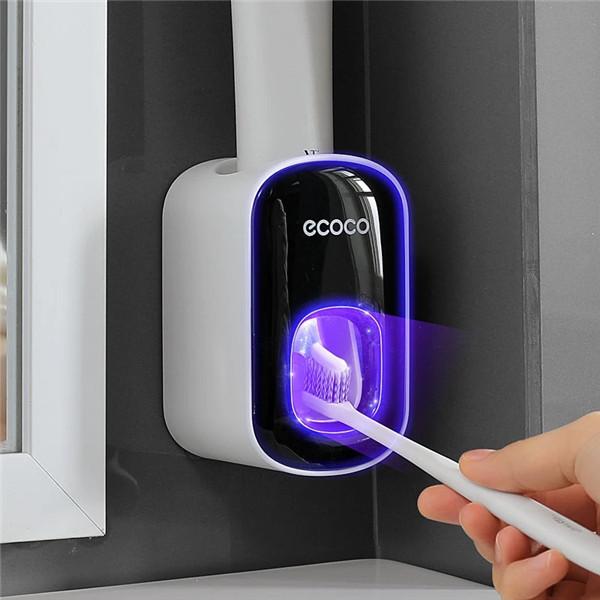 Automatický dávkovač zubní pasty Nástěnný držák do koupelny Koupelnové příslušenství Vodotěsný dávkovač zubní pasty Držák na zubní kartáčky