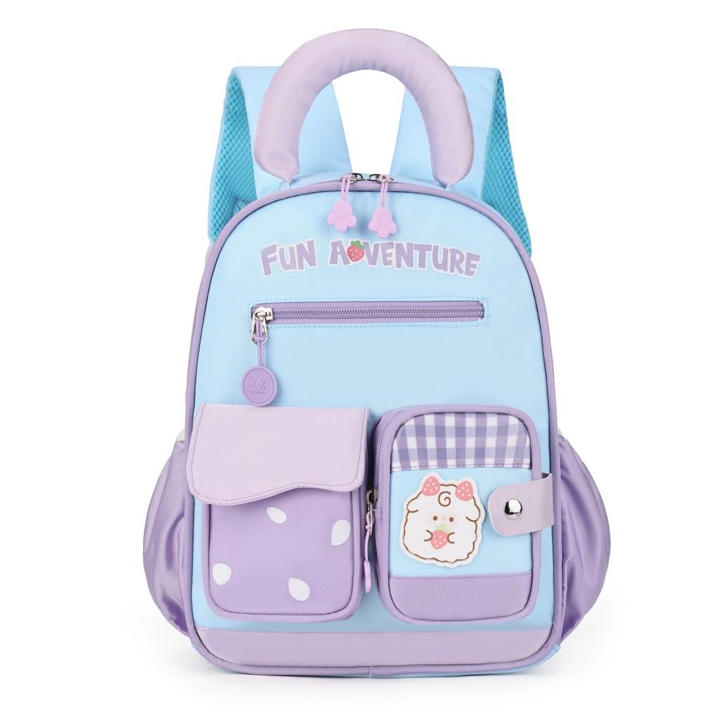 Childrens Double Shoulder School Bag With Cartoon Pattern And Lightweight Design For Toddlers