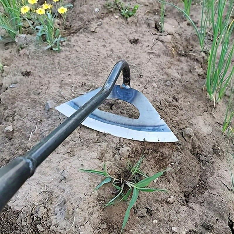Azada de Acero al Carbono de Alta Resistencia Hoja Afilada Mango Duradero Para Hogar Granja Deshierbe Excavación Plantación Macizos de Flores