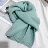 Winter Sunshine Solid Color Knit Scarf - Warm and Versatile for Men and Women, Ideal for Autumn and Winter