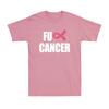 FU KREBS Shirt Rosa Schleife Brustkrebs Aufklärung Unterstützung Geschenk T-Shirt