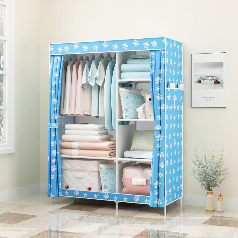 Foldable Fabric Wardrobe: Economical Storage Cabinet & Clothes Rack