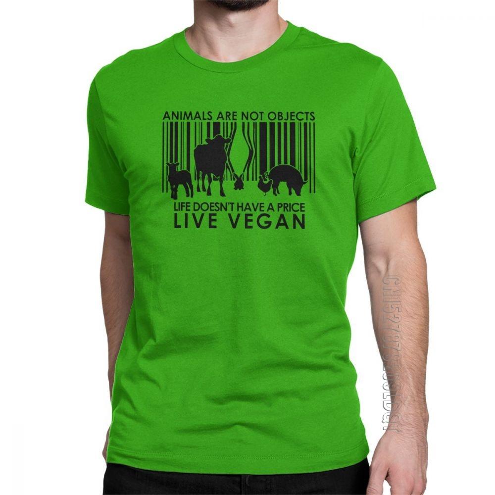 Vegan Tee Shirt Chic Animals Are Not Objects T Shirt Unisex Plus Size Tops Amazing TShirt O Neck Pure Cotton