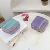 1pc Fashion Large-Capacity Cosmetic Organizer Bag - Deep Pink/Green Mesh Travel Toiletry Bag with Multiple Compartments