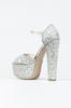 Women's Fashion Style High Heels Silver Sultan Full Party Wedding Evening Dress Shoes