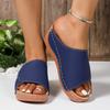 Fashion Plus Size Fashion Women's Wedge Sandals Summer Comfortable Non Slip Beach Slides Shoes Woman Casual Thick Sole Platform Slippers