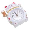 Lucky Cat Alarm Clock Plastic Cute Cartoon Good Lucky Cat Alarm Clock for Home Living Room Bedroom Kitchen
