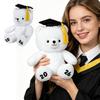 Plyšák k maturitě 2026 Měkké plyšové zvířátko s maturitní čepicí a róbou Dárek pro absolventa střední školy nebo vysoké školy Suvenýr Sběratelský předmět