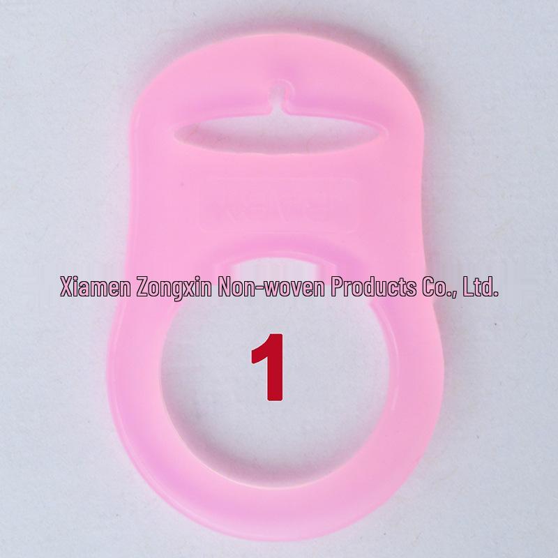 Eco-Friendly Silicone Baby Pacifier Ring with Soothing Buckle