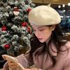 British Style Wool Beret Woolen Retro Painter Hat Fashion Octagonal Hat  Outdoor