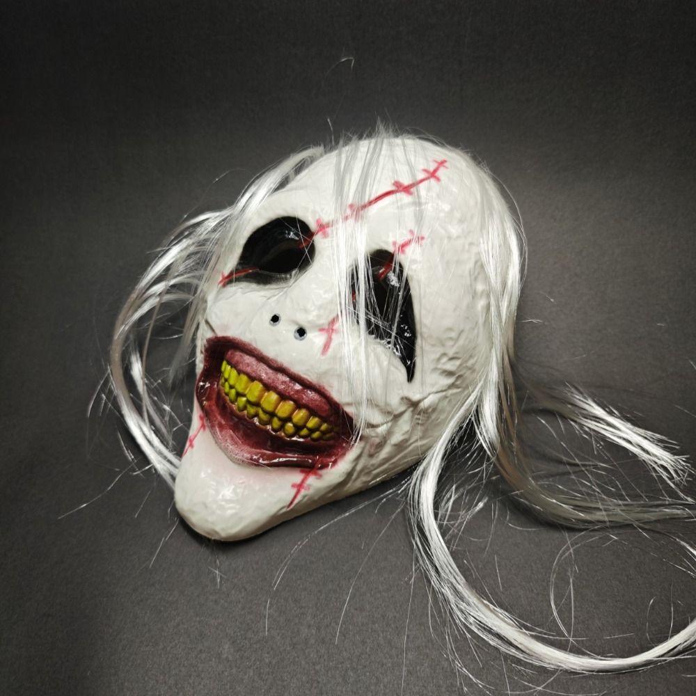Realistic Halloween Joker Mask Creativity Full Face Mask Scary Clown Mask Halloween Party