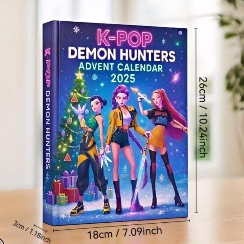 2D Flat 2025 Demon Hunter Advent Calendar Blind Box Christmas Tree Acrylic Pendant Gifts