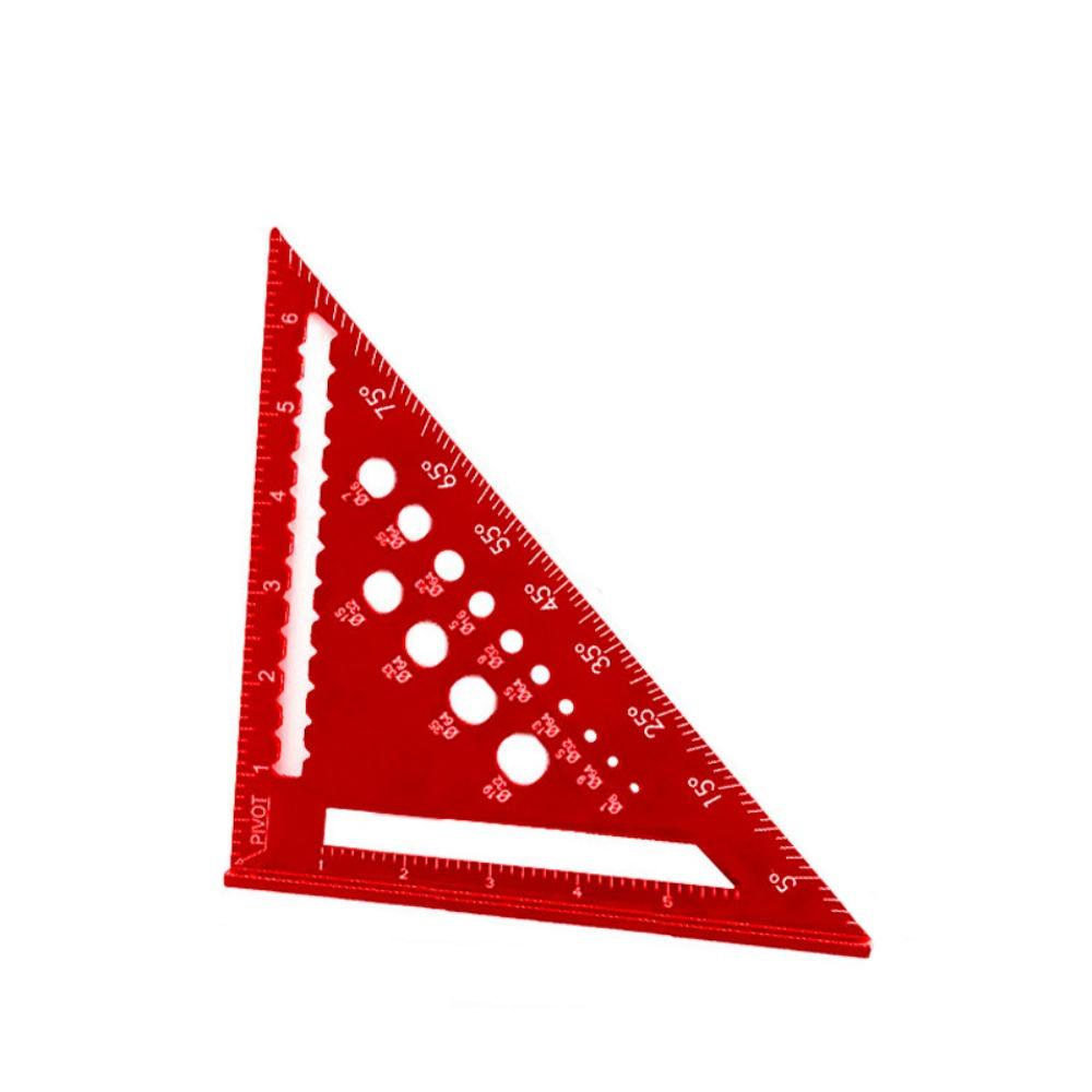 Portable 7inch Triangle Ruler Aluminum High Precision Woodworking Square Multifunctional Wear Resistant Angler Scriber