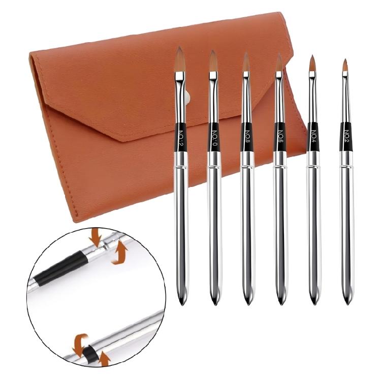 6Pieced Expandable Art Brush Set Ideal For Plein Air Painting And Sketching
