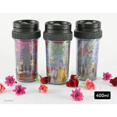 YAXEL Disney Tumbler, 400ml, Little Mermaid Stained Glass Style, Hot & Cool Mug IV