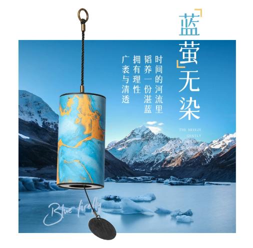 Bamboo Wind Chime Outdoor Wind Chime Garden Wind Chime 9 Tube Handcrafted for Patio Zen Home Decor синий