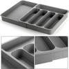Plastic Cutlery Drawer Organizer 6 Compartment Cutlery Holder  Holding Spoons,Forks
