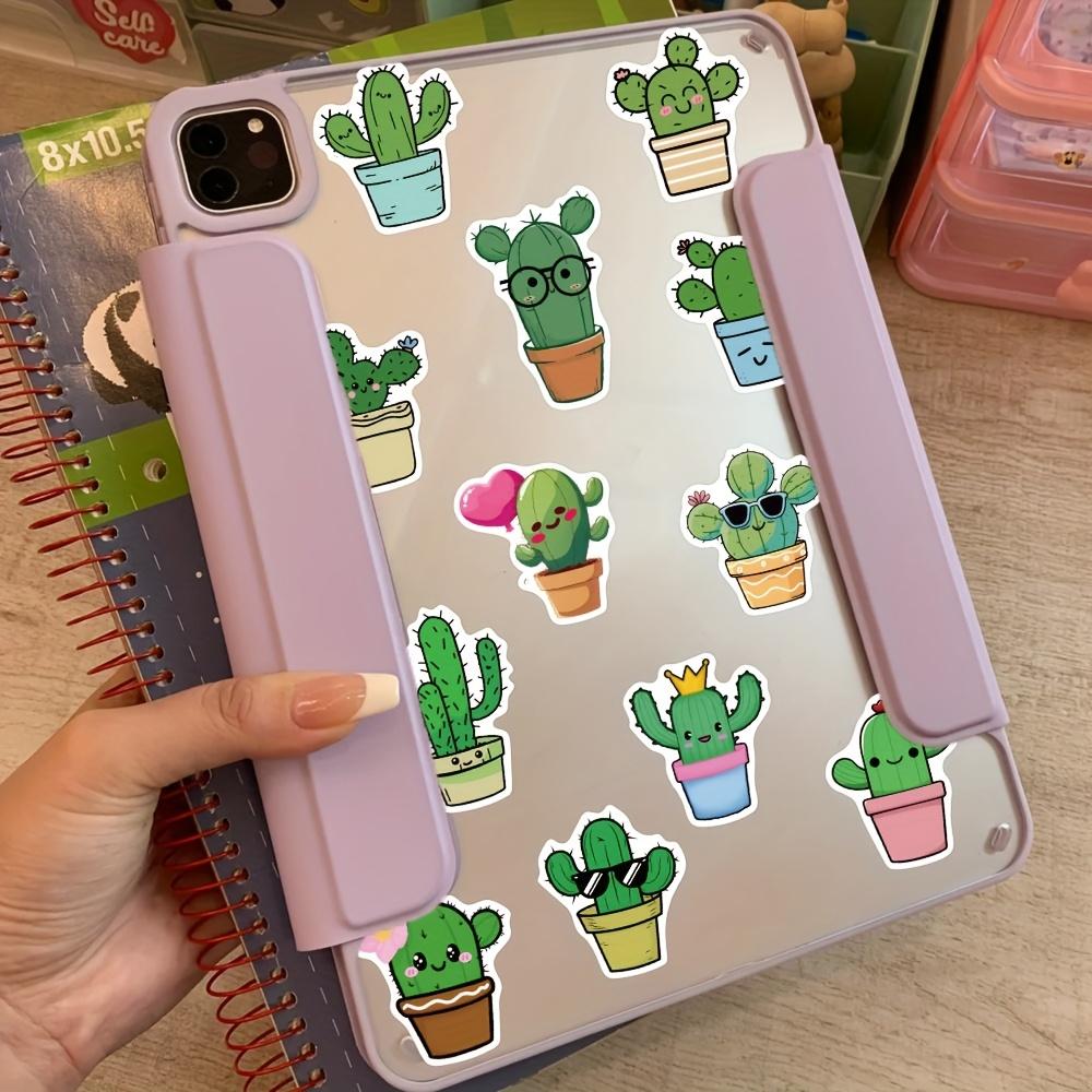 50 PZ Piante Carine Cactus Graffiti Stella Pellicola Glitter Adesivi Giocattoli per Bambini Laptop Cellulare Bagagli Album Skateboard Adesivi Creativi
