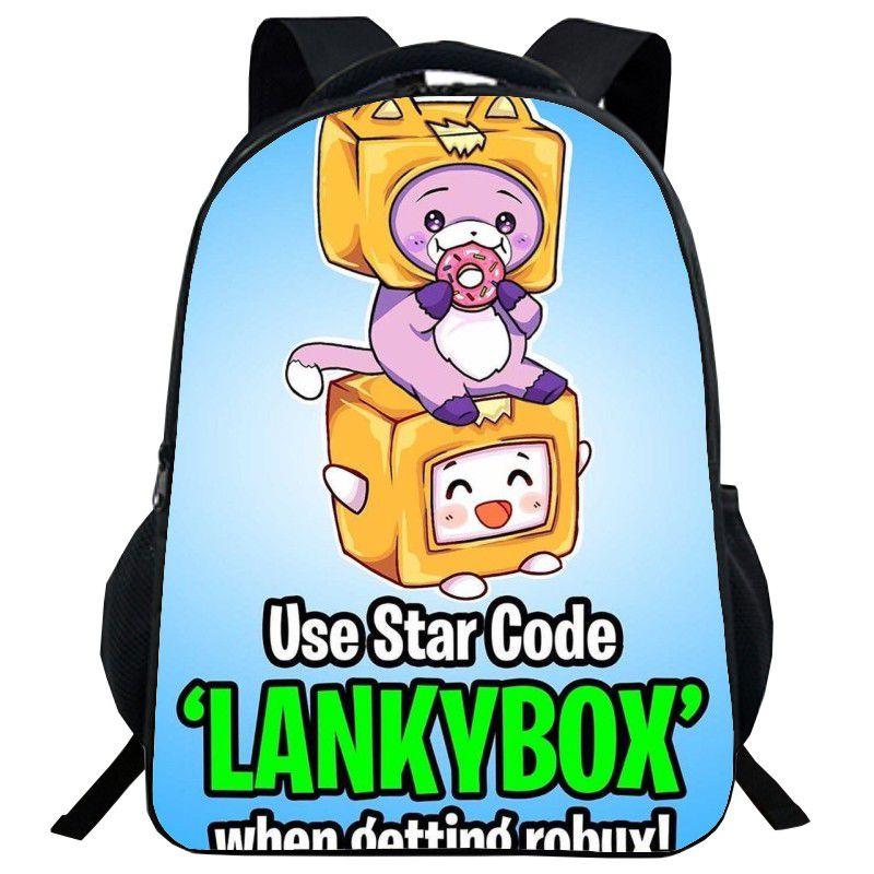 Lankybox Backpack Cartoon Schoolbag For Kids With Adjustable Padded Straps And Stylish Design