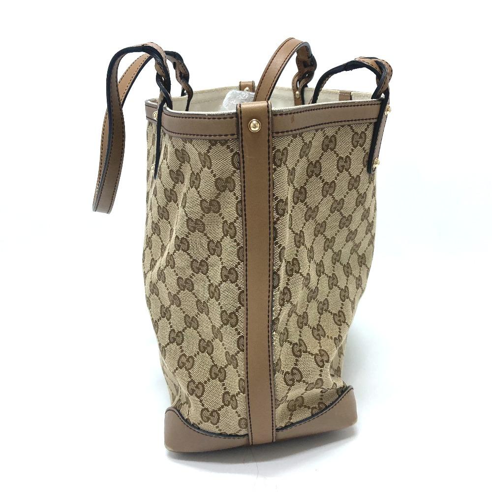 Gucci 247209 GGCanvas Tote Bag with Pouch GGCanvas Beige X Brand/GoldHardware