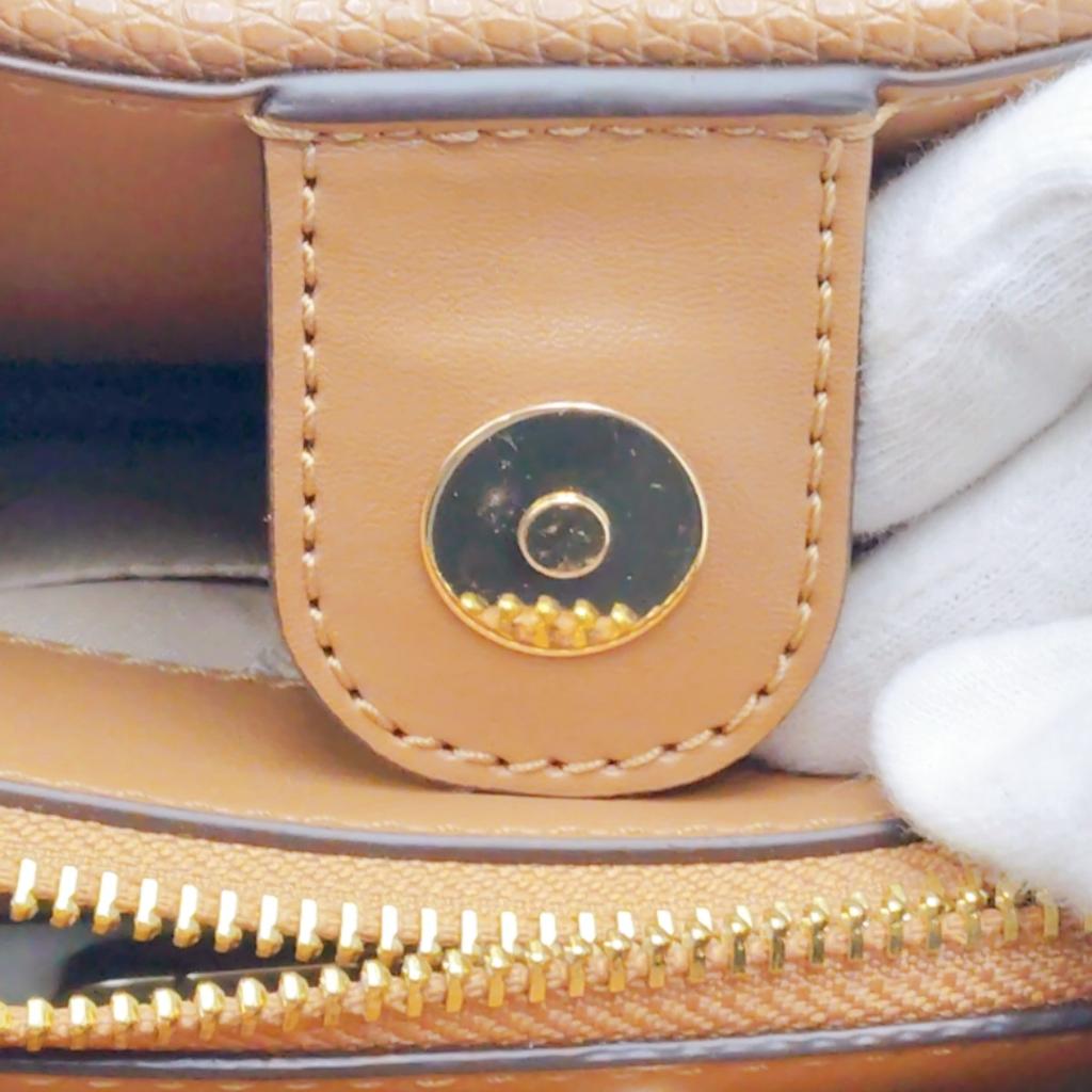 Michael Kors Satchel Shoulder Bag Handbag Polyurethane Brown 35T2GU5S1W1214 Used