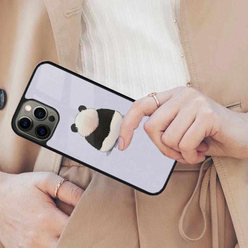 Cartoon Cute Panda Bear Magnetic Phone Case For APPLE iPhone 17 Air 16 14 13 12 Pro Max 15 Plus Wireless Charge MagSafe Cover