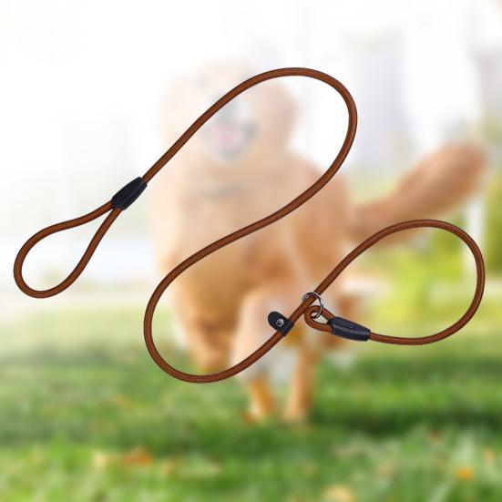 Yousheng Strong Slip Lead Dog Leash Adjustable Loop High-density Nylon Braided Rope Vibrant Color Training Leash for Large Medium Small Dogs