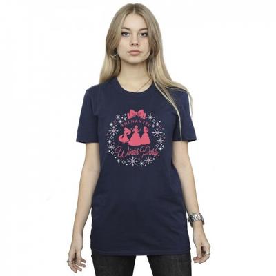 Womens/Ladies Princess Winter Party Cotton Boyfriend T-Shirt
