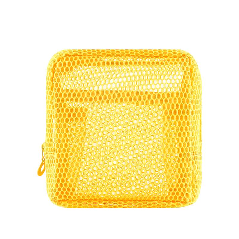 Quadratische Netz-Kosmetiktasche Tragbare Lippenstift-Kosmetik-Aufbewahrungstasche Mit Reißverschluss Mehrzweck-Kleinkram-Aufbewahrungstasche Niedriges Schülertäschchen