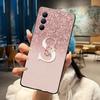 Phone Cover For Tecno Spark 8 Pro Case Stylish New Letter With Flower Shiny Starry Sky Soft Black Anti-scratch Back Cover