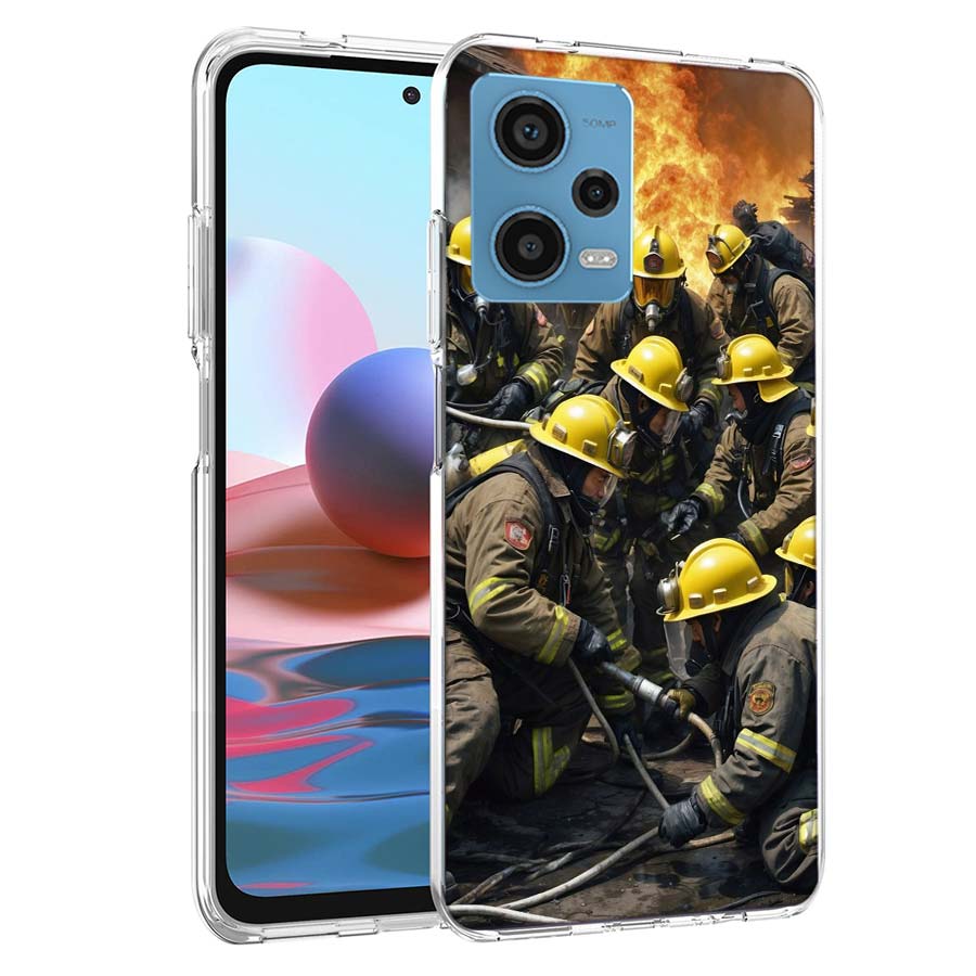 Firefighter Training Phone Case For Redmi Note 13 12 14 15 Pro Plus 13R 11 11T 11E 11S 10 Pro 10S 9 9S Cover Cell Clear TPU Capa