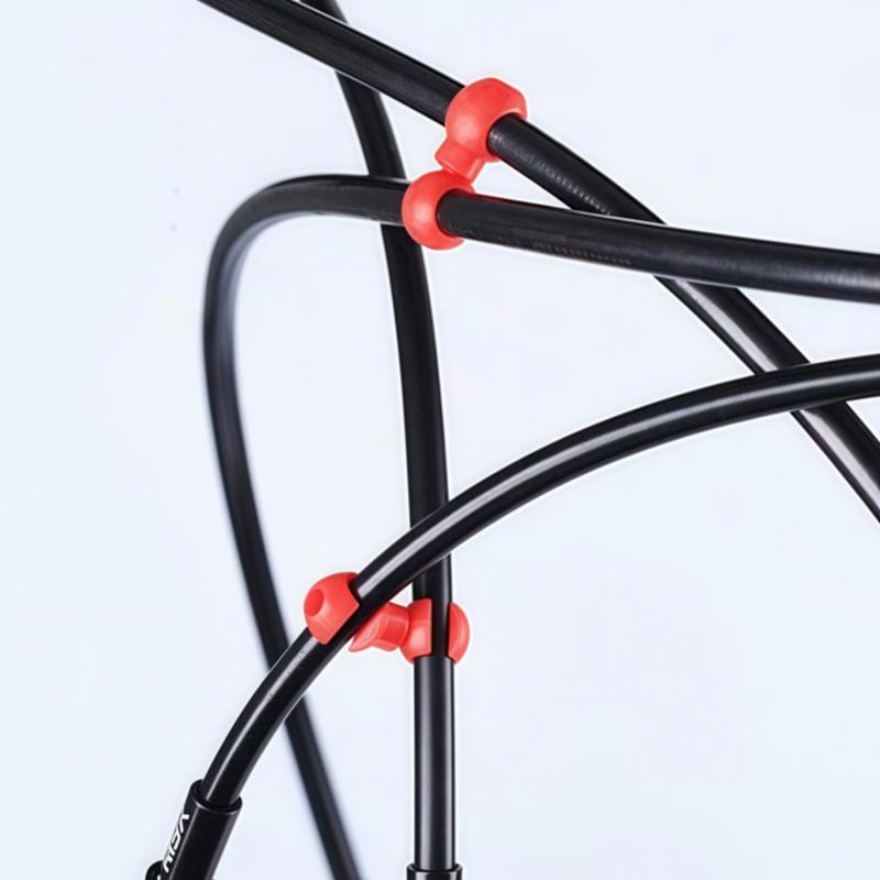 20pcs S Style Brake Cable Clips for Bicycle MTB Rotatable Line Hose Guide Line Hook Pipe Buckles For Cycling Accessories