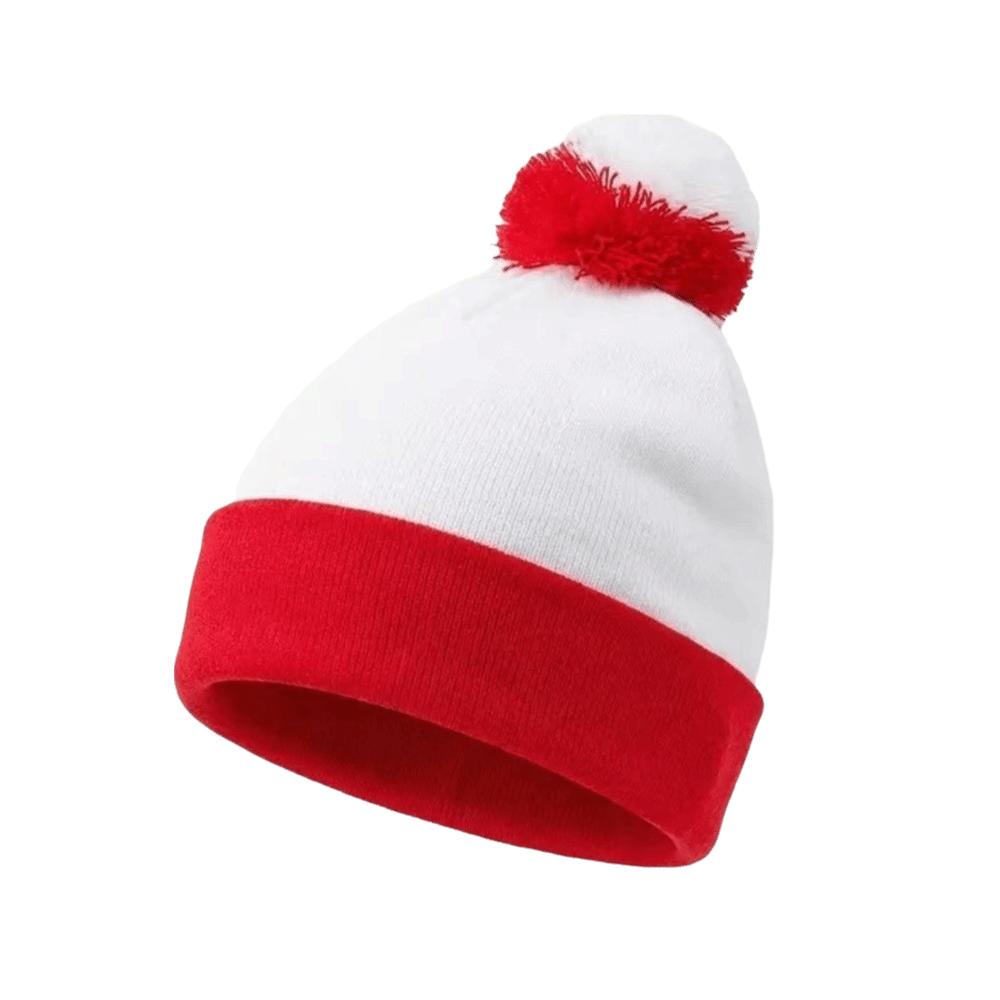 Merry Christmas Hat Christmas Knitted Hat Warm Striped Hat All-match Santa Beanie Hat  Outdoor