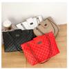 Simple rhombus embroidery thread underarm bag women's new lock shoulder bag large capacity chain portable messenger bag