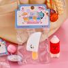 Cartoon Stationery Squeeze Toy with Bell Ball Chain Stress Relief Slow Rising Kitchenware Sensory Fidget Toy Decompression Tools