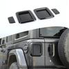 Blackened Rear Tail Light Lamp Cover Guard Decor Trim For Jeep Wrangler JL 2018+