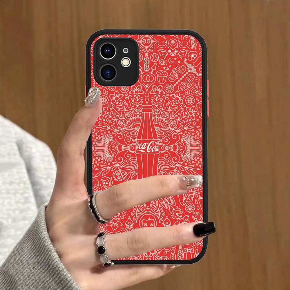 

Brand C-Coca Logo C-Cola Phone Case For IPhone 11 12 13 14 15 16 Pro Plus X XS MAX Matte Bumper Shockproof Cover iphone 14