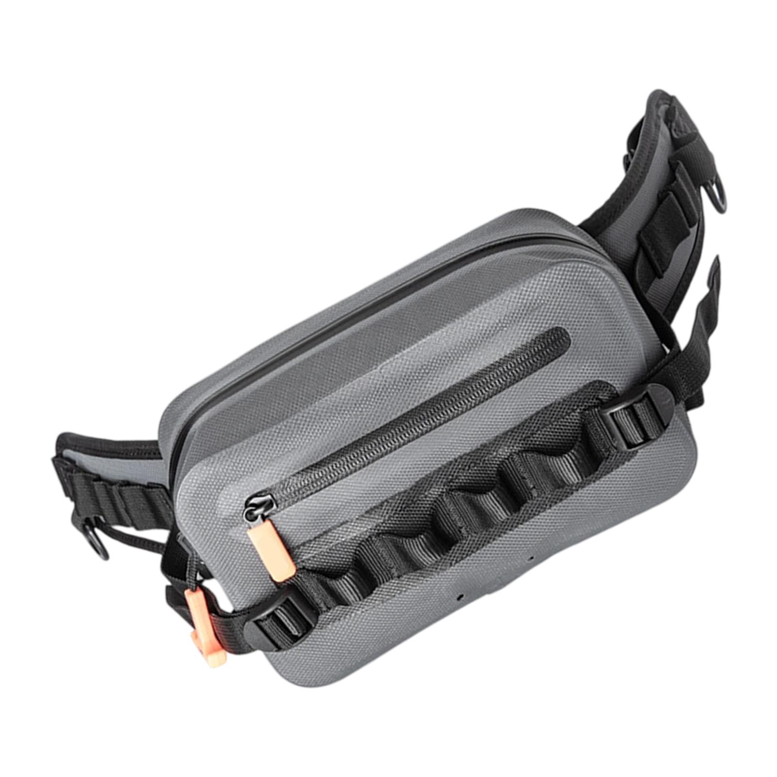 

Multifunction Waist Bags Floating Fishing Pack Fishing Tackle Storage Bag Lures Pack Water Resistant Single Shoulder Bag Small Gray