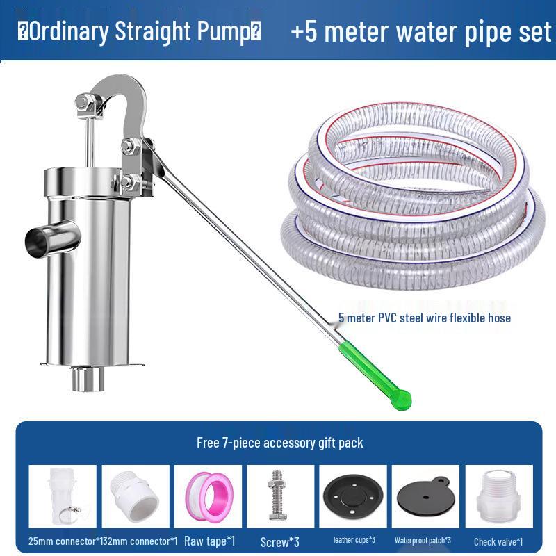Landelijk Ouderwets Gietijzeren Handbediende Roestvrijstalen Putpomp